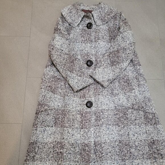 One of a Kind Vintage 1950s - 1960s Wool Blend Handmade Pea Coat - Picture 2 of 12